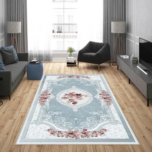 West Home Dijital Baskı Yıkanabilir Kaymaz Taban Salon Halısı Mutfak Halısı Yolluk ve Banyo Paspası