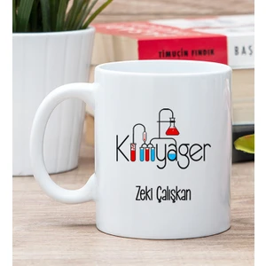 Hediye Dükkanı Kişiye Özel  Kimyager Beyaz Kupa Bardak