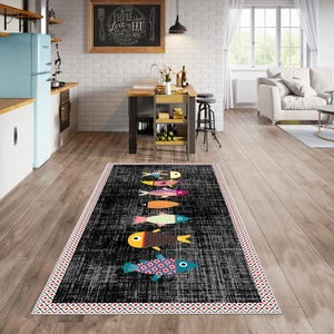 West Home Dijital Baskılı Yıkanabilir Kaymaz Taban Mutfak Halısı