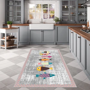 West Home Dijital Baskılı Yıkanabilir Kaymaz Taban Mutfak Halısı