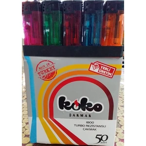 Koko Turbo Rezistanslı Çakmak *50ADET