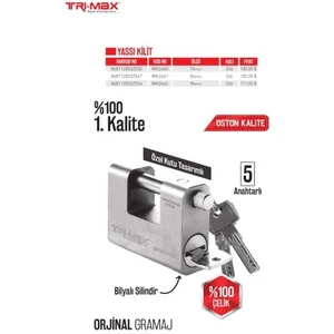 KD133   Trı-Rhomb Yassı Kilit 85MM / 8699863490305