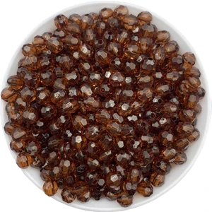 Hedef Bijuteri 50GR 8mm Kahverengi Petek Model Akrilik Boncuk,takı , Çanta Yapım Boncuğu (50GR,~200 Adet)