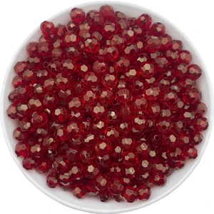 Hedef Bijuteri 50GR 8mm Kırmızı Renk Petek Model Akrilik Boncuk,takı , Çanta Yapım Boncuğu (50GR,~200 Adet)