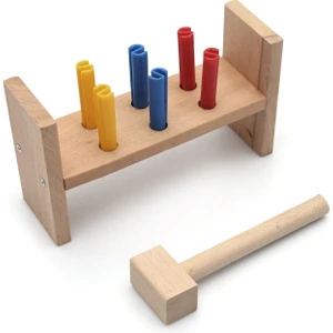 Wooden Toys Ahşap Eğitici Geliştirici Çekiçli Çak Çak Oyunu