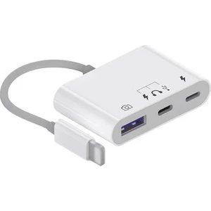 Polham Apple Iphone Otg Hub Type C To Kulaklık USB Kamera Okuyucu Iphone Klavye Mouse Okuyucu Hub