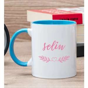 Hediye Dükkanı Kişiye Özel Kadına Hediye İsim Yazılı Mavi Kupa Bardak