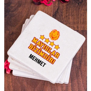 Hediye Dükkanı Kişiye Özel  Mayıslar Bizimdir Taş Bardak Altlığı