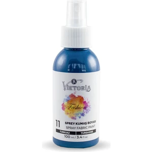 Turkuaz Sprey Kumaş Boyası Canlı Renkler 100 ml Kendi Tarzınızı Yaratın