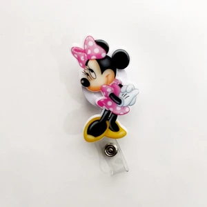 Nur Medikal Giyim Minnie Mouse Desenli Yoyo Yaka Kartlığı