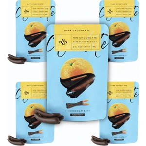 Nin Chocolate 5 Adet Bitter Çikolata Kaplı Portakal Stick 320 gr