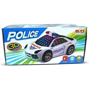 Ctoy 3D Işıklı Pilli ve Sesli Polis Arabası 2017E