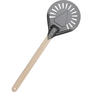 SunniMix Pizza Peel Anodize Alüminyum Delikli Pizza Kürek Baker Çıkarılabilir Kolu 9in 40 cm