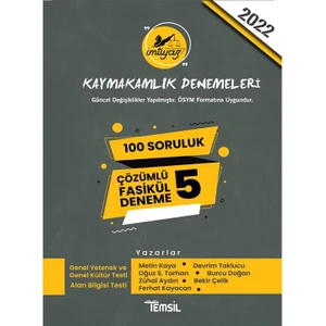 Temsil Kitap Imtiyaz Kaymakamlık Sınavı Çözümlü 5 Deneme