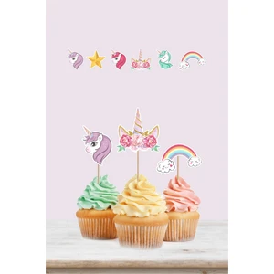 Unicorn Cupcake Süsü *20'li Kalın Kağıt