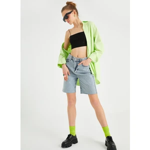 2SAL40028MD Normal Bel Çok Renkli Kadın Denim Şort