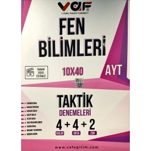 Vaf Yayınları AYT Fen Bilimleri Taktik Bende 10 x 40  denemeleri