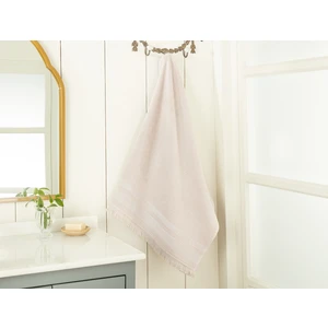 Madame Coco Elise Jakarlı Banyo Havlusu - Taş - 70 x 140 cm