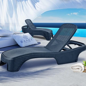 Brezza Royal Rattan Şezlong 4 Adet 2536 Lüx Havuz & Plaj Şezlongu 3 Kademeli Katlanır