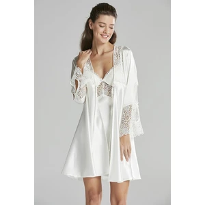 Pierre Cardin 6625 Altılı Saten Gecelik - Sabahlık Takımı