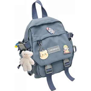 Kawaii Sırt Çantası Kız Okul Çantası Su Geçirmez Naylon Kawaii Kolye ile Sevimli Pin Mini Sırt Çantası (Yurt Dışından)