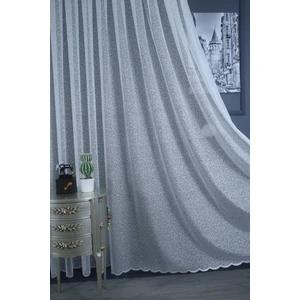 Nish Perde Lüks Örme Tül Perde Kum Desen 550 x 255 cm 1/3 Sık Pile