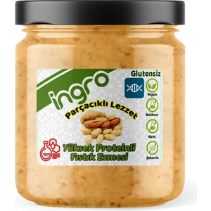 Ingro Glutensiz Yüksek Proteinli Fıstık Ezmesi (Parçacıklı Lezzet) 380 G