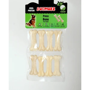 Premium Deri Pres Köpek Kemiği Beyaz 8x7 cm