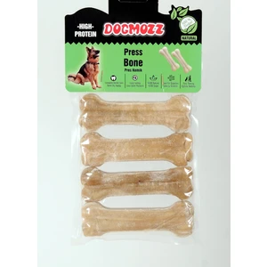 Premium Deri Pres Köpek Kemiği Kahverengi 4 Adet 12 cm