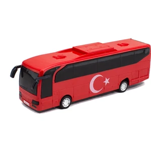 Oyuncak Otobüs Sürtmeli Kırmızı 22 cm