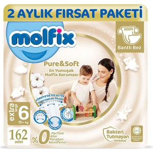 Pure&Soft 6 Beden Extra Large 2 Aylık Fırsat Paketi 162'li