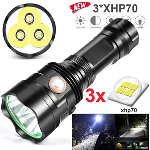 Guangdong Spirit P70 T3U XHP70 8000 Lümen Su Geçirmez LED Şarj Edilebilir El Feneri -Siyah (Yurt Dışından)