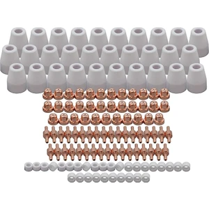 Guangdong Spirit Pt-31 LG40 Için 130 Adet Hava Plazma Kesici Torch Sarf Malzemeleri Kıtı 30A 40A Cut-40 Cut-50 CT312 (Yurt Dışından)