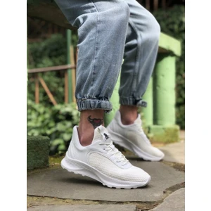 XON1333 Triko Yüksek Taban Tarz Sneakers Beyaz Erkek Spor Ayakkabısı