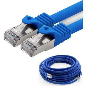 CAT7 S/FTP Ethernet (Network, LAN) Kablosu, Mavi, 50 cm