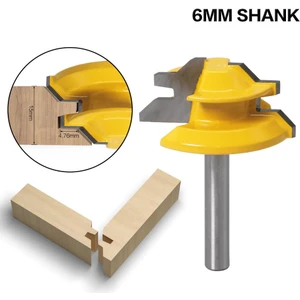 Guangdong Spirit Adet 45 Derece 6mm Kolu Gönye Yönlendirici Bit Shank Ağaç Işleme Zıvana Freze Aracı Ahşap Karbür Alaşım Için Sondaj (Yurt Dışından)