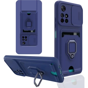 Xiaomi Redmi Note 11T Kılıf Ipli Lens Sürgülü Kartvizitli Silikon Zuma