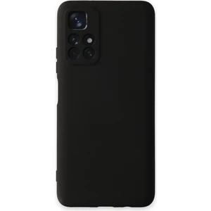Xiaomi Redmi Note 11 Kapak Kamera Korumalı Içi Kadife Lansman Silikon Kılıf - Siyah