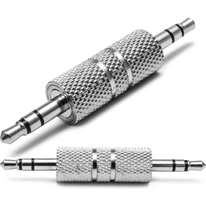 3.5mm Erkek Erkek Birleştirici 3.5 mm Stereo Ara Aparat Metal Aux Adaptör