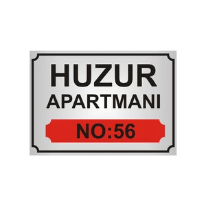 Apartman Isim Tabelası ,apartman Tabelası Apartman Girişi Isimliği ,(Gümüş Renkli Aliminyum Levha)