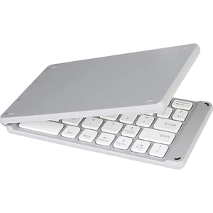 Katlanır Bluetooth Klavye, Şarj Edilebilir Taşınabilir Bt Kablosuz Klavye-Gri