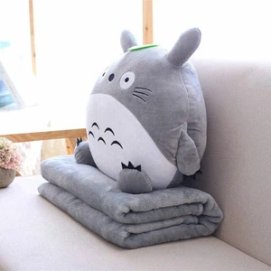 Totoro Peluş Yastık Işlevli 3 1 Atmak Yastık Totoro El Sıcak Yastık Minder Battaniye Çocuklar İle Bebek Kız Yumuşak Oyuncaklar | Doldurulmuş Ve Peluş Hayvanlar (Yurt Dışından)