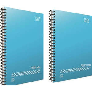 Fresco Spiralli Pp Kapak A4 80 Yaprak 2 Adet Kareli Defter Seti