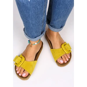 Alandra Kadın Deri Sarı Terlik