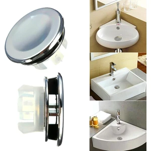 Guangdong Spirit 4 Adet Seramik Sanatsal Lavabo Yedek Banyo Yuvarlak Lavabo Taşma Kapağı Düzenli Krom Trim -(Yurt Dışından)