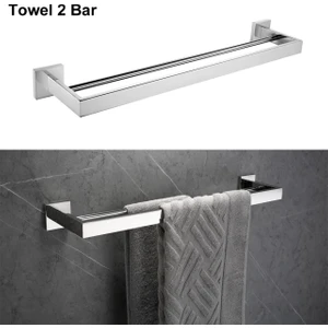 Sanlindousanlindou Paslanmaz Çelik Krom Banyo Aksesuarı Havlu Askısı - Gümüş (Yurt Dışından)