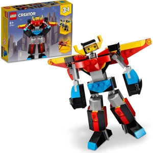LEGO® Creator 3'ü 1 Arada Süper Robot 31124 - 7 Yaş ve Üzeri için Oyuncak Robot, Jet Uçağı ve Ejderha Modeli İçeren Oyuncak Yapım Seti (159 Parça)