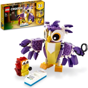 LEGO® Creator 3'ü 1 arada Fantastik Orman Yaratıkları 31125 - 7 Yaş ve Üzeri Çocuklar için Baykuş, Tavşan ve Sincap İçeren Oyuncak Yapım Seti (175 Parça)