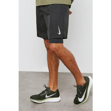 Nike Challenger7 2 In 1 Running Shorts Taytlı Siyah Koşu