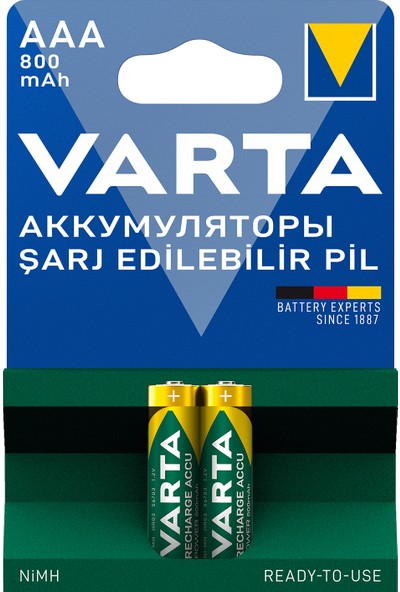 Varta Şarj Edilebilir Accu 2 Aaa 800 Mah R2U Yeşil/gri